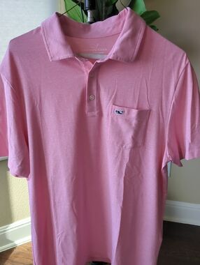 Vineyard Vines Men’s Light Pink Pocket Polo